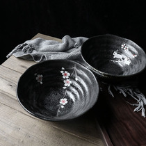 Japanese style and style ceramic ramen bowl home large Bucket Bowl 8 inch soup bowl retro commercial creative noodle soup bowl