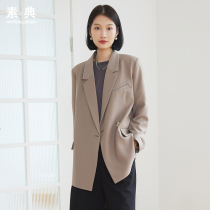 2022 autumn new suit jacket womens design sense niche temperament loose high-end sense fried street casual suit women