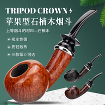 Tripod Crown Studio Apple Bucket Type Stone Nanwood Men Hand in order Smoke Fighting Tobacco tobacco Special 3MM flue