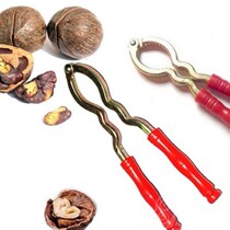 Multi-function iron walnut clip Walnut tool Nut clip Chipper Red handle Walnut pliers Pecan dried fruit clip