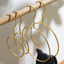 Nordic wardrobe multi-function gold clothing support tie rack Scarf ring storage Bathroom towel rack Metal hanger
