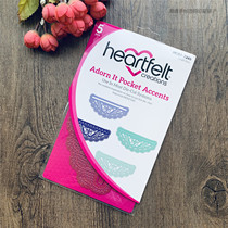 Heartfelt decorative pocket lace adorn it pocket accents imported cutting die