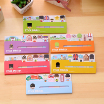 6 sets of Anans home Korean stationery cuddly row and seat N sub-stick cartoon convenience post-creative poop sign post