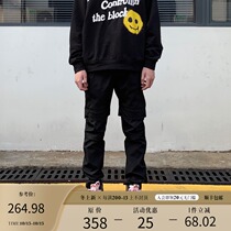 BONELESS large pocket composite nylon breasted slim straight sports function tooling long pants mens Tide brand