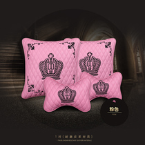 Cute cartoon car with watch pillows leaning on pillows seat headrest seats Neck Cushion Crown Neck Cushion Car Accessories