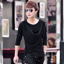 Tide men Korean long sleeve T-shirt base shirt men fake two teenagers non mainstream personality top (29