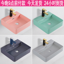 Small family type hanging wall style washbasin Home Colour washbasin corner wall-mounted ceramic Easy integrated balcony face basin
