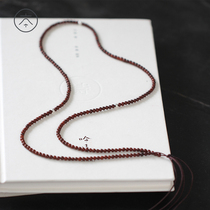 (Sold out without supplement)Original one Nian Rosewood 3mm round bead chain Silver couple bracelet mens and womens necklace round bead chain