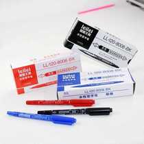Small Double Top Pen Black Blue Red Note Pen Oily Water-based Mark Pen Check Pen Water-based Mark Pen