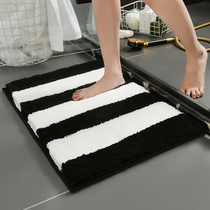 SLord Ven Bicolor Stripe Toilet Water Suction Ground Mat Kitchen Footbed Living-room Carpet Wash Room Anti-Slip Mat