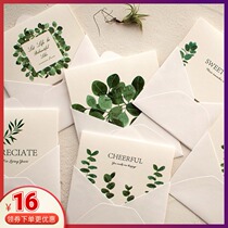 #Custom#Simple small fresh fold card Birthday greeting print Thanksgiving handwritten card Envelope greeting card