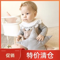 Three high-end exquisite baby concave bow tie bib decorative fake collar mouth towel