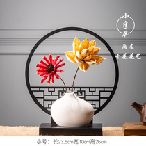 Study pieces Chinese family entrance TV art Zen office new cabinet Home decoration decoration Tea table Italian