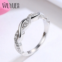 Twist ring female 925 silver fashion index finger personality tail ring little finger diamond ring closed sterling silver ins advanced sense Net Red