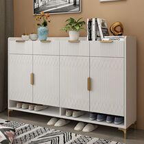 Shoe cabinet home door large capacity simple modern solid wood color balcony economical storage storage porch cabinet shoe rack