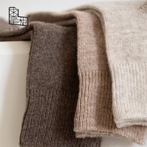 Begging Dispensers Wool Socks Womens Autumn Winter Days Tearless Relaxation Mouth Pure Color Base Short Socks Soft And Warm Medium Socks