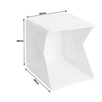  40 x 40 x 40cm Photo Studio Box Photography Backdrop Built-i