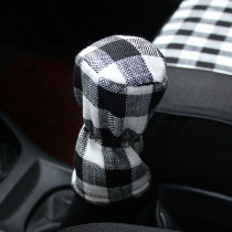 Linen car gear set Shift set Fabric gear set Gear lever set Manual gear All-season universal plaid sweat absorption