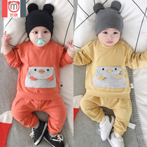 Early autumn male and female baby long sleeve suit infant baby baby early Autumn Spring suit baby clothes male split female