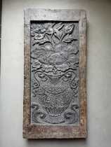 Han brick small shop Han brick tea table ancient brick inkstone pot dry bubble platform Peony (flowers blossom rich) model