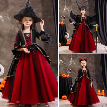 Halloween childrens costume girls performance costume kindergarten princess dress witch cosplay character dress up costumes