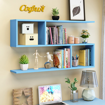 Creative wall rack non-perforated bedroom wall decoration wooden wall wall storage cabinet