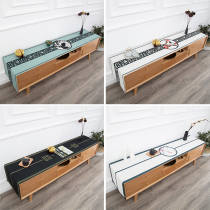 Chinese screen printing Chinese rectangular TV cabinet cover cloth thick cotton linen dustproof Waterproof table cover cloth customization