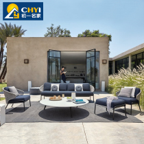 Nordic outdoor sofa courtyard model house creative rattan outdoor outdoor garden sub furniture leisure chair rattan sofa