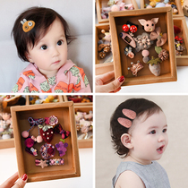 Senmi Rabbit childrens hair ornaments Cartoon plush fabric clip hair headdress gift box girl cute Duckbill hair clip gift