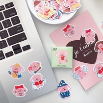 Fat Goat Goat Hands Bill Stickers With Wind Cute Teenage Girl Hearts Cartoon Characters Water Glasses Stickers Sticker Suit Not Repeating Cartoon Material Diy Decoration Small Patterns