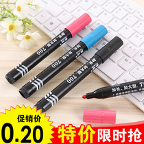 Oily large head pen not to fall color double head coarse head fine express logistics note pen wholesale black red blue office supplies