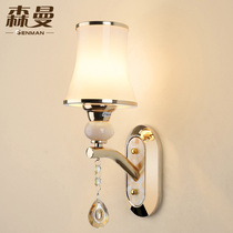 Golden LED bedroom bedside crystal wall lamp Simple modern living room Corridor lamp Aisle Hotel restaurant wall lamp