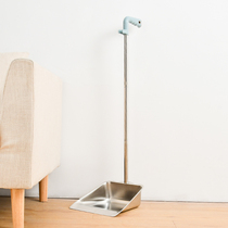 Thickened stainless steel garbage shovel household dustpan Single pinch pinch Kei rub shorty garbage bucket ash bucket Iron bucket