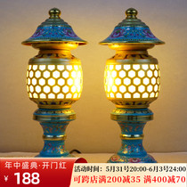 Lotus light led long Ming light a pair of Buddhist temples for the Buddhas fortune the Lord of the Buddha lantern Buddha front for the lamp home