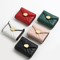 Leather drivers license card bag exquisite sheepskin wallet womens ultra-thin compact one card cover large capacity card holder