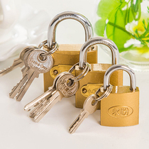 Brass padlock small padlock small copper lock lock head mutual opening padlock chassis lock long head padlock door padlock anti-theft lock