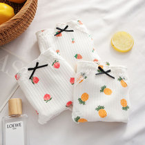 Cute Japanese girl underwear girl sweet floral cotton crotch middle waist high school student girl girl breifs