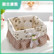 Containing basket for entry-exit keys Home Genguan Shoes Cabinet Table Top Personality Creative Shelve Basket Box Blue