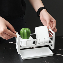 Add a little fun sponge drain rack Storage rack Pool Wrought iron shelf Kitchen sink countertop Brush bowl rag rack