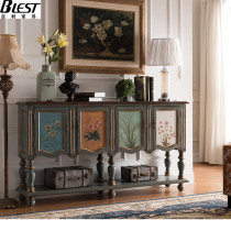 American Solid Wood Shuttle Table Color Xuanxian Table Mediterranean Retro Portal Cabinet Chinese Meal Cabinet