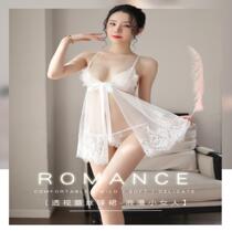 Sweet cool wind dress Flesh-through dress Strange skirt Short skirt Bed work artifact will plug clothes