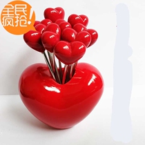 Fruit fork creative cute home Korean stainless steel two-tooth Fork salad sign fruit insert western fork childrens tableware