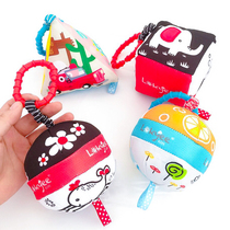 Newborn baby vision training red soft cloth ball 0-6 months baby vision pursuit Puzzle Puzzle hand grabbing ball toy