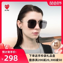 Rei Kawakubo anti-ultraviolet polarized sunglasses female Korean version of the big frame sunglasses male net red glasses tide 3925