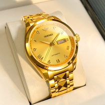 Watch mens watch Swiss European brand famous watch mechanical watch mens 18k gold waterproof trend luminous top ten