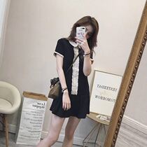  Zhixun Hepburn small black dress French retro doll collar dress 2021 spring and summer popular thin temperament short skirt women