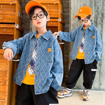 Boy denim coat spring and autumn 2021 New jacket in big children autumn coat children Korean coat foreign style
