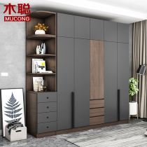 Mu Cong simple Nordic wardrobe Modern economical assembly wardrobe Small apartment bedroom simple combination cabinet YG22