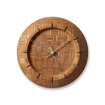 Lemnos Japan imported bamboo art clock wall clock bedroom creative personality mute restaurant Japanese wind clock