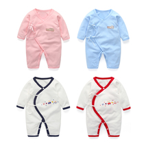 Newborn clothes Baby jumpsuit Long sleeve cotton baby clothes Butterfly clothes Baby pajamas Spring and autumn monk clothes